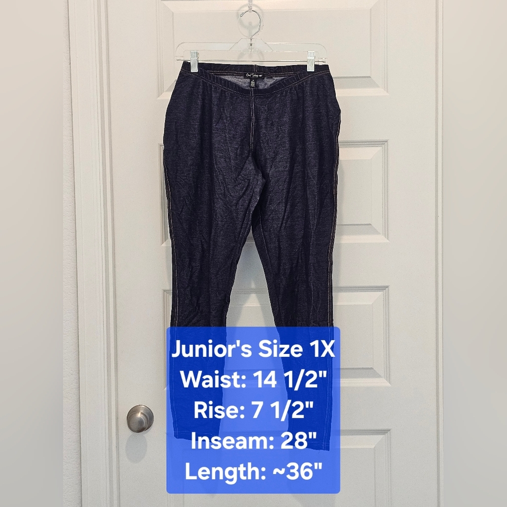 One Step Up Junior's Navy Blue Leggings, NWT, Size 1X